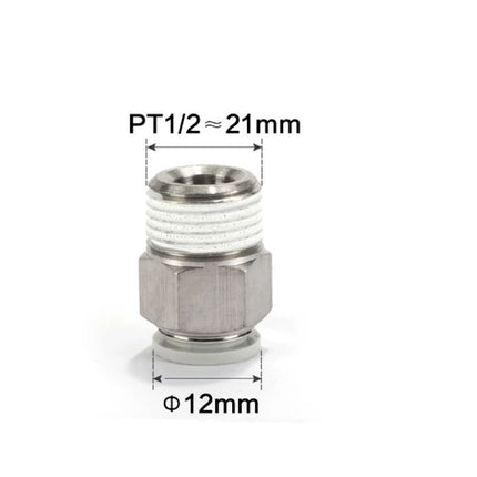 Airtac PC: Push Lock Fitting. Male Connector - PC1204