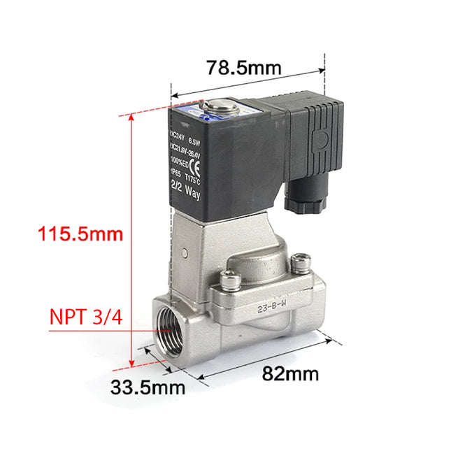 Airtac 2L200-20: 2 Way Solenoid Valve - 2L20020AT