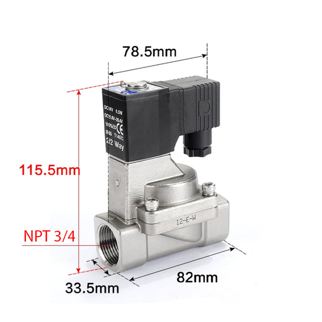 Airtac 2S200-20: 2 Way Solenoid Valve - 2S20020AT