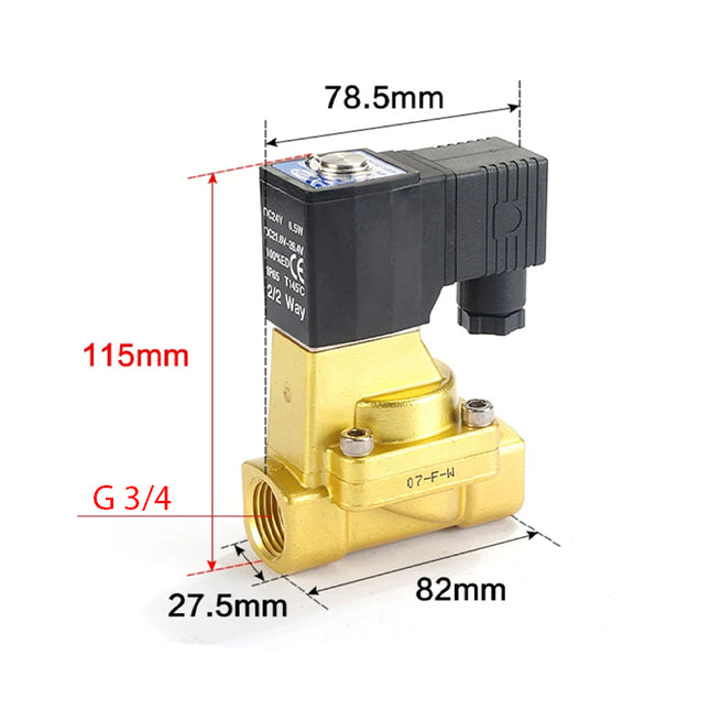 Airtac 2W200-20: 2 Way Solenoid Valve - 2W20020BG