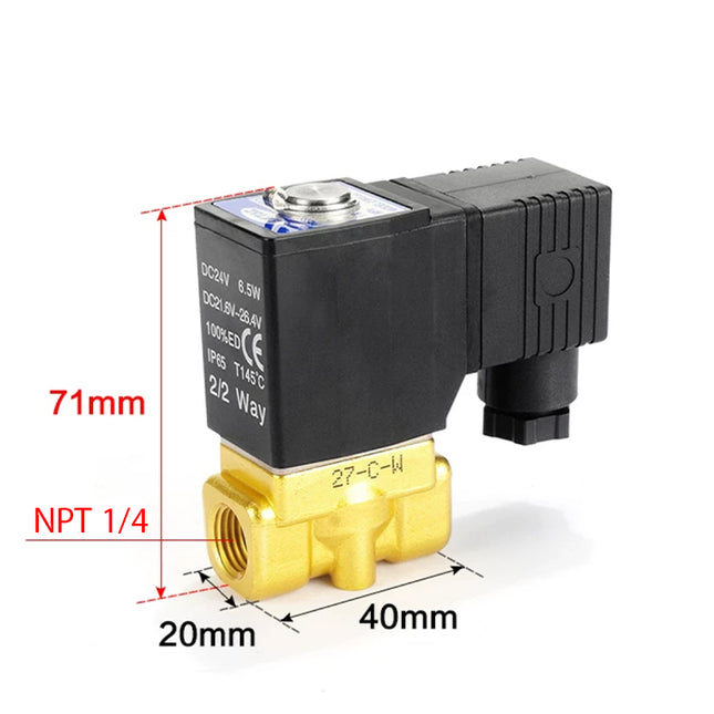 Airtac 2WH030-08: 2 Way Solenoid Valve - 2WH03008AT