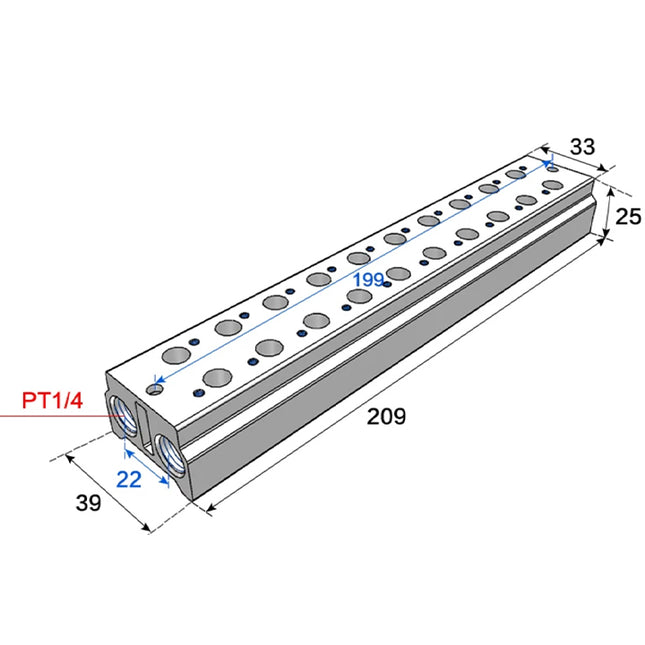 Airtac 3V100M: Air Valve Manifold - 3V100M10F