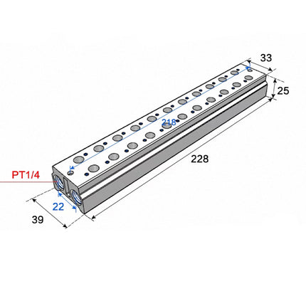 Airtac 3V100M: Air Valve Manifold - 3V100M11F