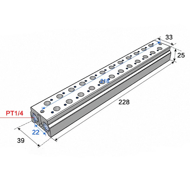 Airtac 3V100M: Air Valve Manifold - 3V100M12F
