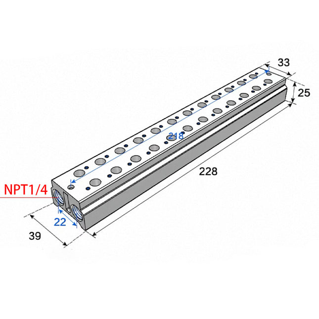 Airtac 3V100M: Air Valve Manifold - 3V100M12FT