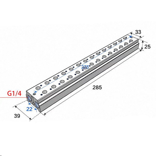 Airtac 3V100M: Air Valve Manifold - 3V100M14FG
