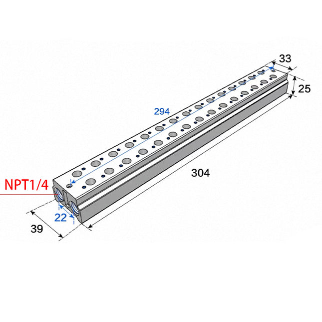 Airtac 3V100M: Air Valve Manifold - 3V100M15FT