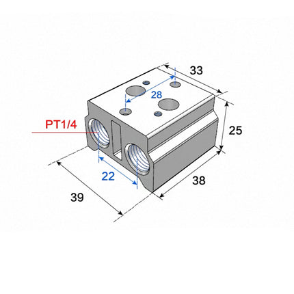 Airtac 3V100M: Air Valve Manifold - 3V100M1F