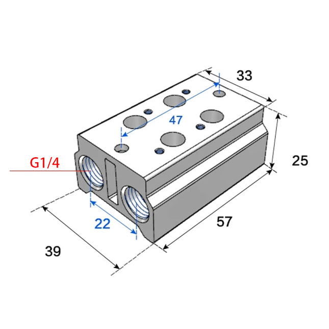 Airtac 3V100M: Air Valve Manifold - 3V100M2FG
