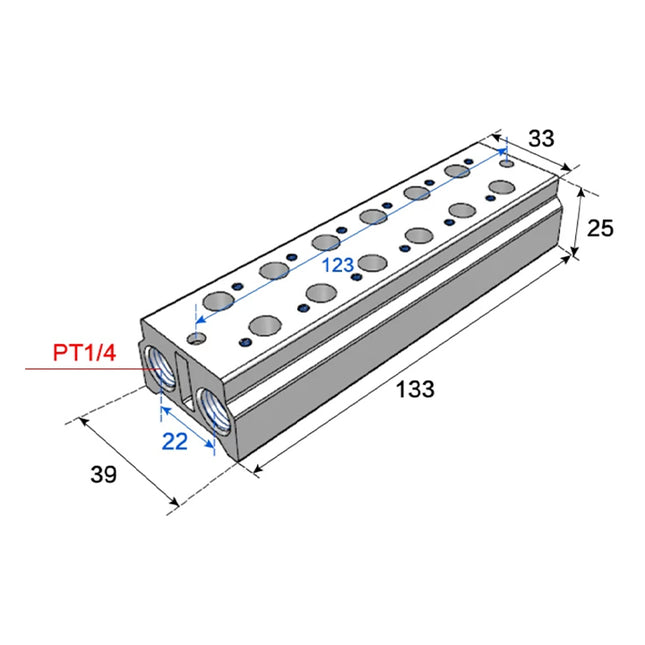 Airtac 3V100M: Air Valve Manifold - 3V100M6F