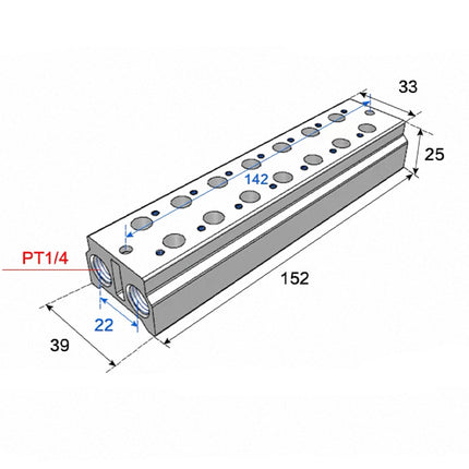 Airtac 3V100M: Air Valve Manifold - 3V100M7F