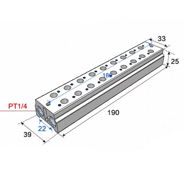 Airtac 3V100M: Air Valve Manifold - 3V100M9F