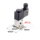 Airtac 3V1-06: Solenoid (3/2 way) +manifold - 3V106F1FT