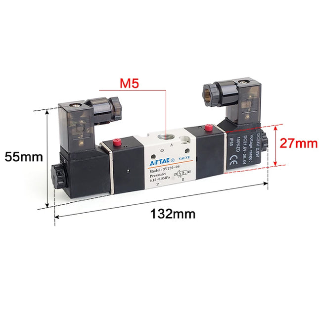 Airtac 3V120-M5: Solenoid valve(3/2 way) - 3V120M5A