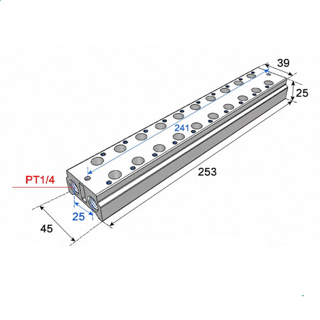 Airtac 3V200M: Air Valve Manifold - 3V200M10F
