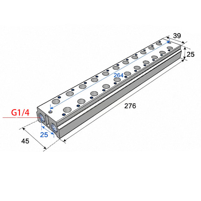 Airtac 3V200M: Air Valve Manifold - 3V200M11FG