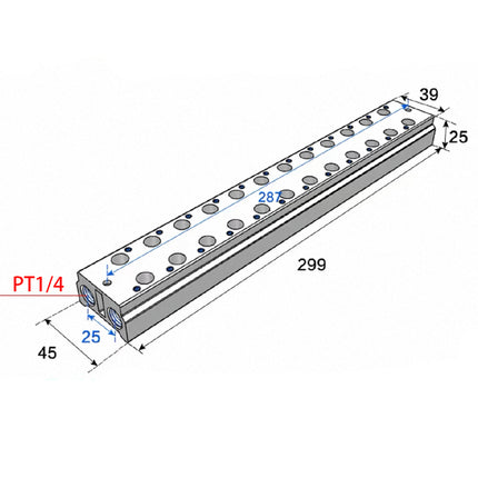 Airtac 3V200M: Air Valve Manifold - 3V200M13F