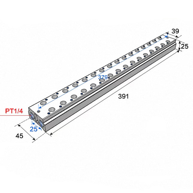 Airtac 3V200M: Air Valve Manifold - 3V200M16F