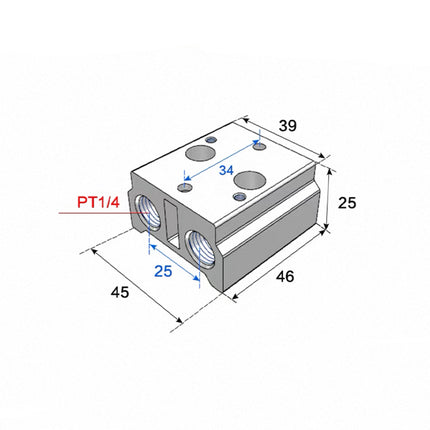 Airtac 3V200M: Air Valve Manifold - 3V200M1F