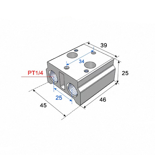 Airtac 3V200M: Air Valve Manifold - 3V200M1F