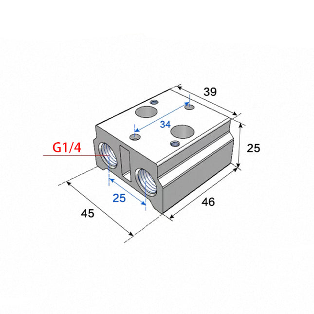 Airtac 3V200M: Air Valve Manifold - 3V200M1FG