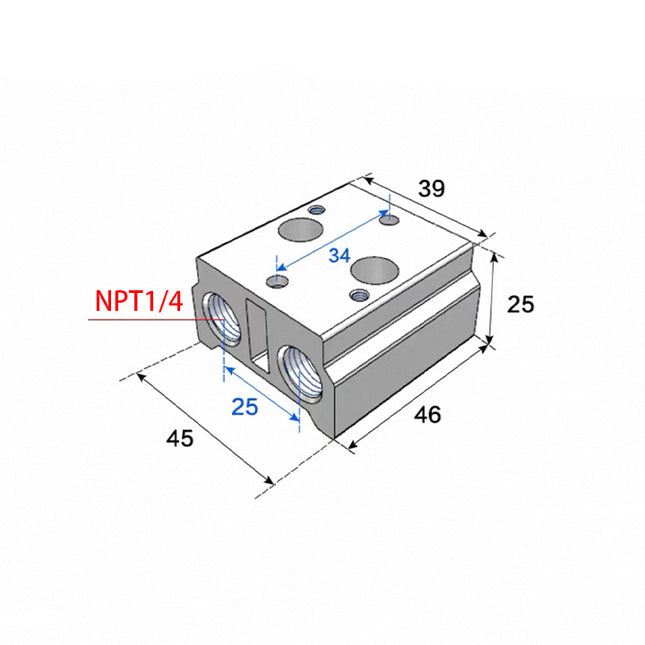 Airtac 3V200M: Air Valve Manifold - 3V200M1FT