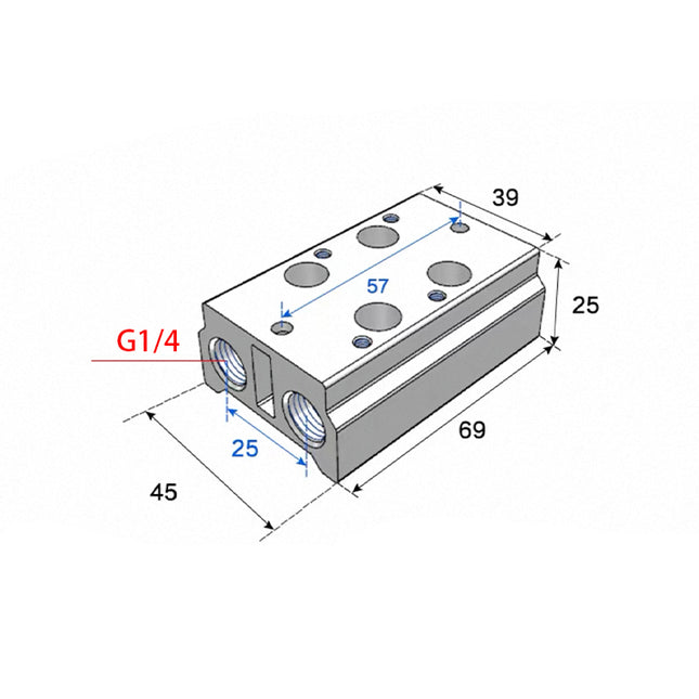 Airtac 3V200M: Air Valve Manifold - 3V200M2FG