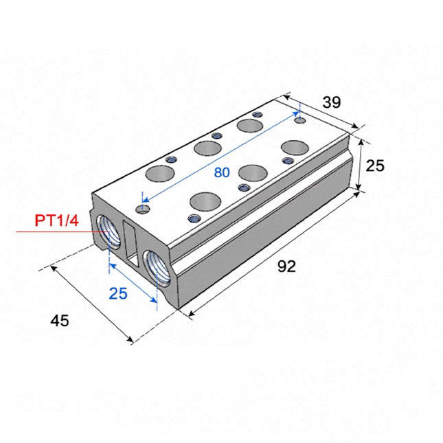 Airtac 3V200M: Air Valve Manifold - 3V200M3F