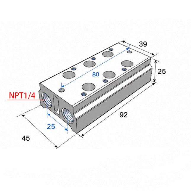 Airtac 3V200M: Air Valve Manifold - 3V200M3FT