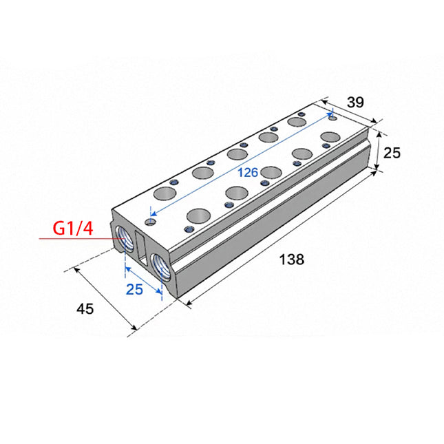 Airtac 3V200M: Air Valve Manifold - 3V200M5FG