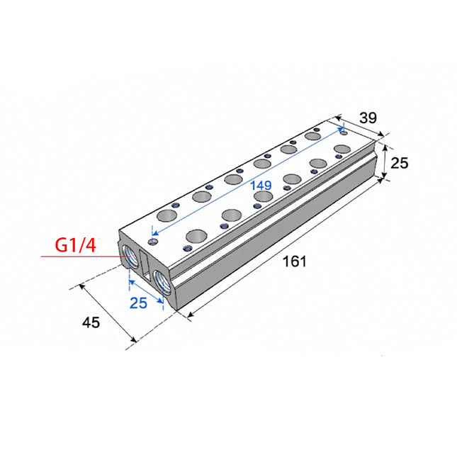 Airtac 3V200M: Air Valve Manifold - 3V200M6FG