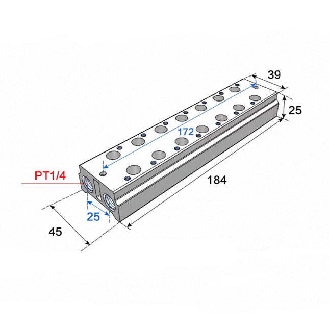 Airtac 3V200M: Air Valve Manifold - 3V200M7F