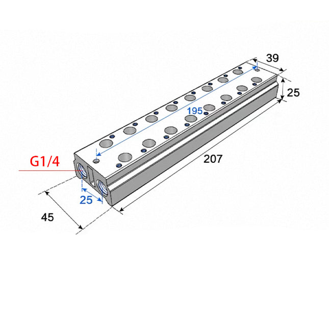 Airtac 3V200M: Air Valve Manifold - 3V200M8FG