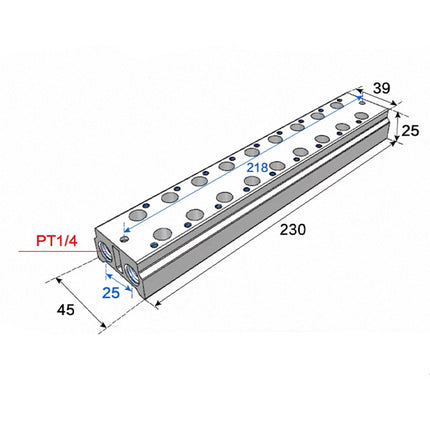 Airtac 3V200M: Air Valve Manifold - 3V200M9F