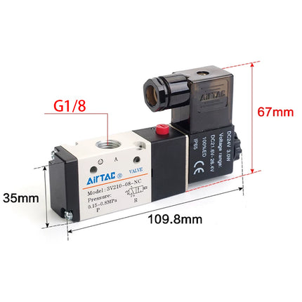 Airtac 3V210-06-NC: Solenoid valve(3/2 way) - 3V21006NCCG