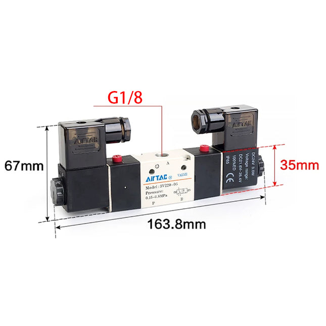 Airtac 3V220-06: Solenoid valve(3/2 way) - 3V22006AG