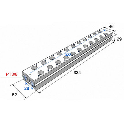 Airtac 3V300M: Air Valve Manifold - 3V300M11F