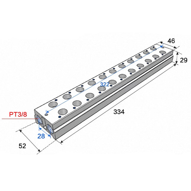 Airtac 3V300M: Air Valve Manifold - 3V300M11F