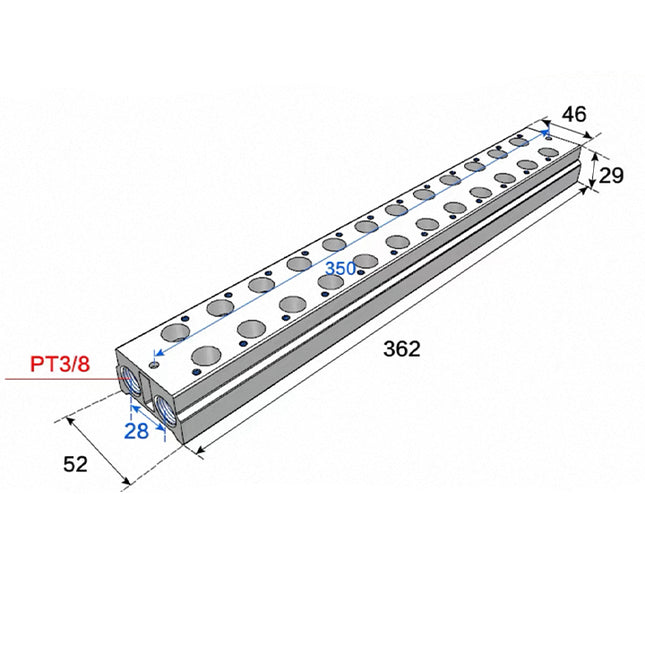 Airtac 3V300M: Air Valve Manifold - 3V300M12F