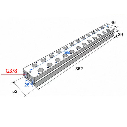 Airtac 3V300M: Air Valve Manifold - 3V300M12FG