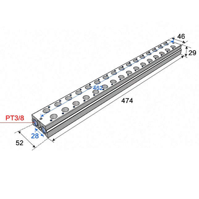 Airtac 3V300M: Air Valve Manifold - 3V300M16F