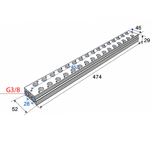 Airtac 3V300M: Air Valve Manifold - 3V300M16FG