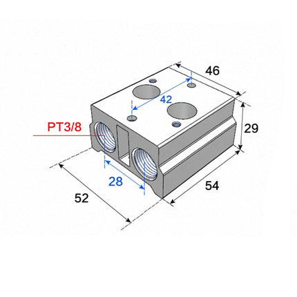 Airtac 3V300M: Air Valve Manifold - 3V300M1F