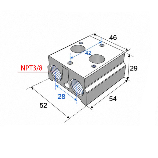 Airtac 3V300M: Air Valve Manifold - 3V300M1FT