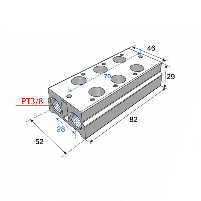 Airtac 3V300M: Air Valve Manifold - 3V300M3F