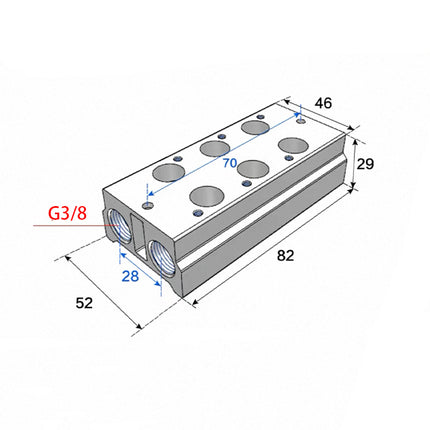 Airtac 3V300M: Air Valve Manifold - 3V300M3FG