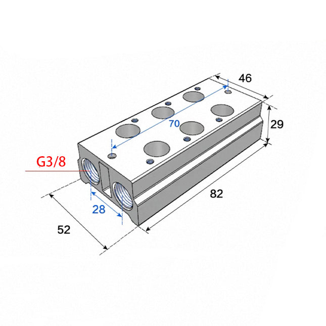 Airtac 3V300M: Air Valve Manifold - 3V300M3FG