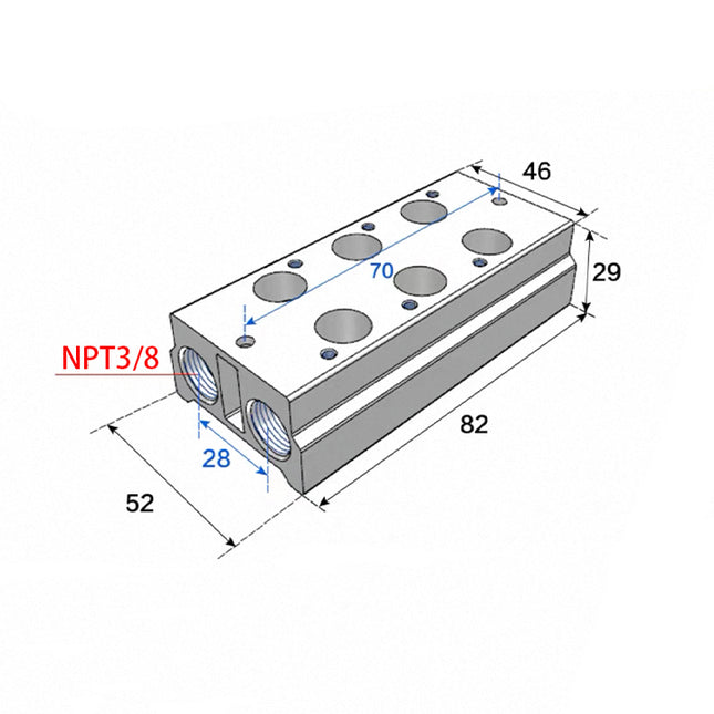 Airtac 3V300M: Air Valve Manifold - 3V300M3FT
