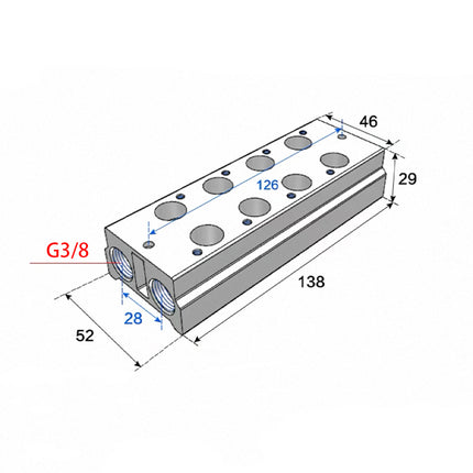 Airtac 3V300M: Air Valve Manifold - 3V300M4FG
