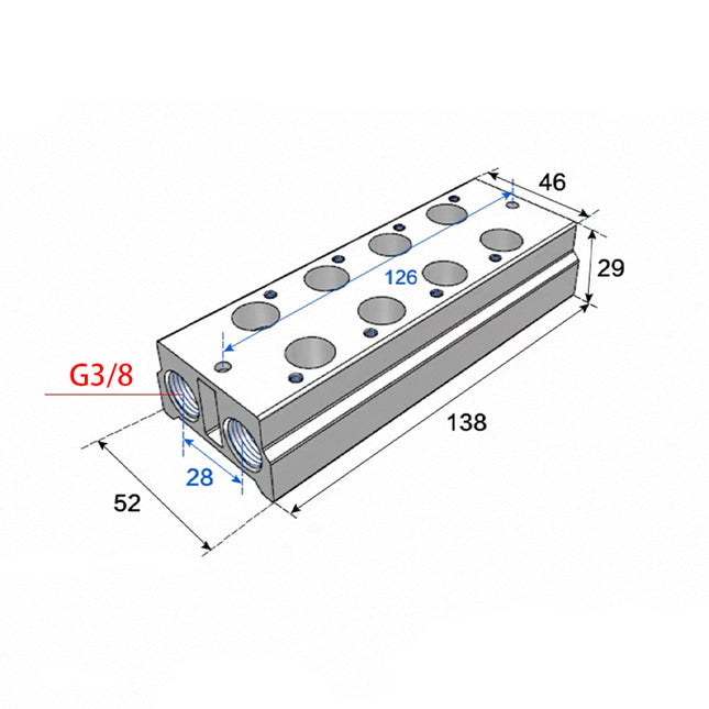 Airtac 3V300M: Air Valve Manifold - 3V300M4FG